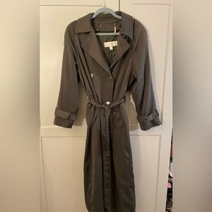 Liz Claiborne Classic Green Full Length Trench coat